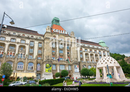 Façade de l'Hôtel Gellert Budapest, Hongrie Banque D'Images