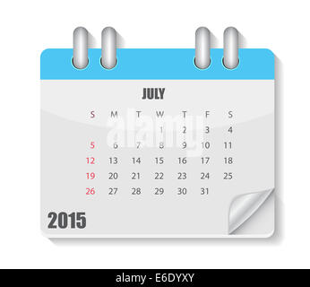 L'année 2015 du calendrier. Vector Illustration