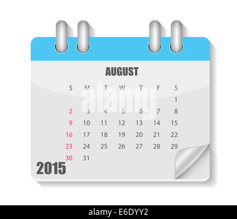 L'année 2015 du calendrier. Vector Illustration