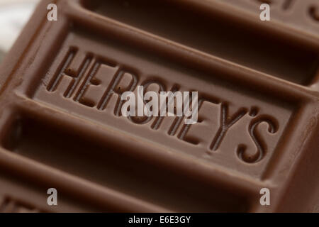 Barres au chocolat au lait HERSHEY'S Banque D'Images