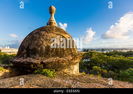 Poste de guet au Fort San Felipe del Moro, San Juan Puerto Rico Banque D'Images