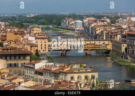 Le Ponte Vecchio, Florence, Italie Banque D'Images