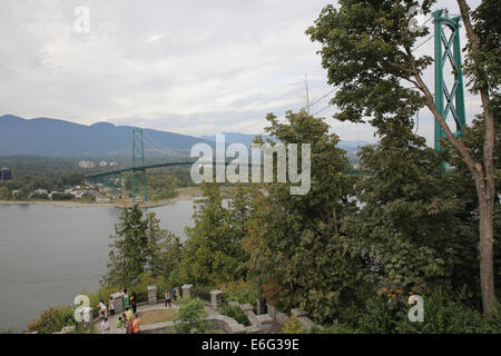 Vue depuis le pont Lions Gate du parc Stanley Prospect Point Banque D'Images