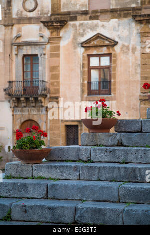 Street à Cefalu, Italie Banque D'Images