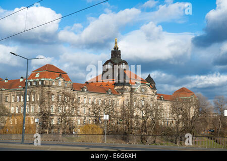 Sächsische Staatskanzlei aka Saxon Chancellerie d'état bâtiments Dans Dresden, Allemagne Banque D'Images