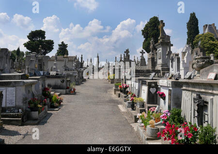 Cimetière de Carcassonne, Cité de Carcassonne, France Banque D'Images