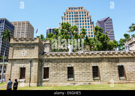 Honolulu Hawaii,Oahu,Hawaiian,Iolani Palace,terrain,centre ville horizon,haute élévation,gratte-ciel,bâtiments de bureaux modernes,USA,US,Etats-Unis,Etats-Unis,Amérique P Banque D'Images