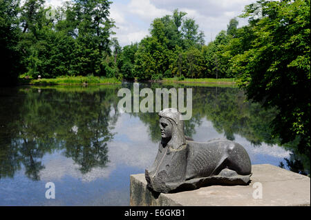 Jardin paysage accès près de Lowicz, Pologne, Europe Banque D'Images