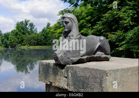 Jardin paysage accès près de Lowicz, Pologne, Europe Banque D'Images