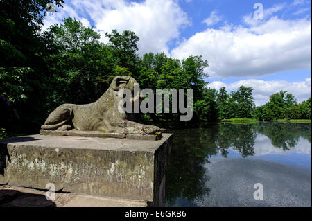 Jardin paysage accès près de Lowicz, Pologne, Europe Banque D'Images