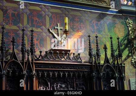 Église des franciscains, à Cracovie, Pologne, Europe, site du patrimoine mondial de l'UNESCO Banque D'Images