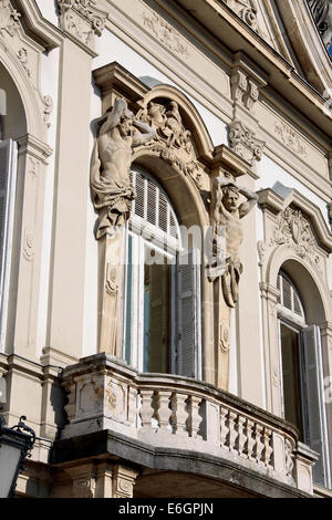 Façade du Palais Festetics de dans Keszthely, à quelques pas du lac, la Hongrie Banque D'Images