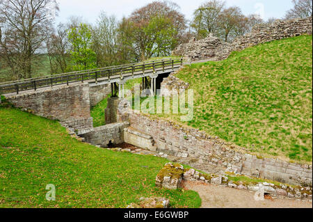 Entrée au château de Norham, Northumberland, England Banque D'Images