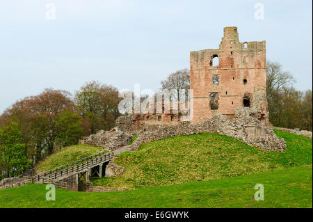 Ruines du château de Norham, Northumberland, England Banque D'Images