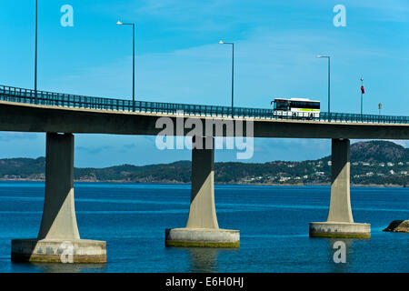 Le pont suspendu Pont Stord ou Stordabrua Digernessundet, de l'autre côté de la La Spezia, Norvège Banque D'Images