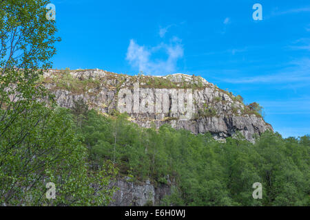 Beaux paysages de la Norvège près de Pulpit Rock (Preikestolen) Banque D'Images