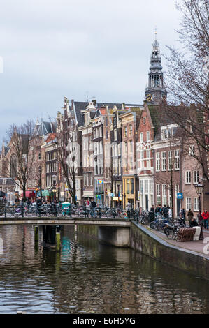 Le quartier du canal historique d'Amsterdam, Pays-Bas Banque D'Images