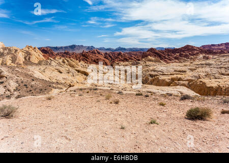 Formations rocheuses du canyon d'incendie dans la Vallée de Feu State Park près de Overton, Nevada Banque D'Images