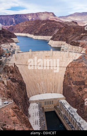 Le lac Mead réservoir derrière le barrage Hoover dans le Black Canyon de la rivière Colorado, près de Boulder City, Nevada Banque D'Images