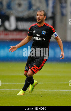 Cologne, Allemagne, stade RheinEnergieStadion, Fu 23.08.2014§ball, DFL, DFB, Saison 2014 / 2015, 1. Journée 1.FC Cologne : Hamburger SV 0 : 0 sur 23. 08. En 2014 à Cologne RheinEnergieStadion Rafael van der Vaart (HSV) Photo : Norbert Schmidt/Alamy Live News Banque D'Images