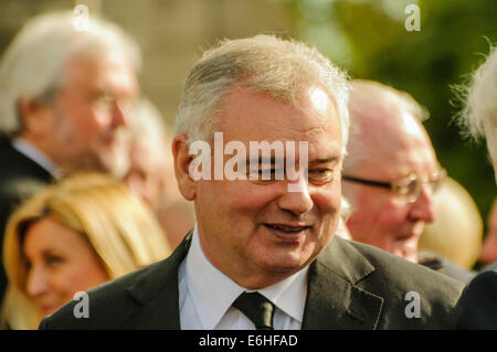 Londonderry, en Irlande du Nord. 24 août 2014 - Eamon Holmes assiste à l'enterrement de l'Irlande du Nord broadcaster Gerry Anderson Crédit : Stephen Barnes/Alamy Live News Banque D'Images