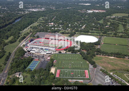 Vue aérienne de l'Université Rutgers Stadium, New Brunswick, New Jersey Banque D'Images