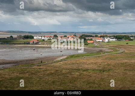 Village de Lindisfarne sur Holy Island, Northumberland, Angleterre Banque D'Images