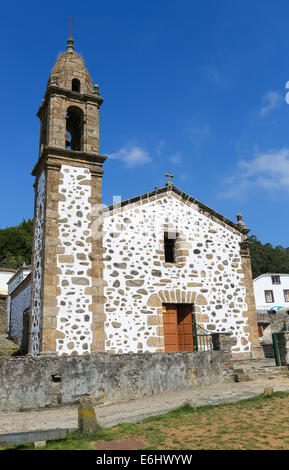 Église de San Andrés de Teixido en Galice, Espagne, dans la région de Rias Altas. Cette église est un célèbre lieu de pélerinage sur les mos Banque D'Images