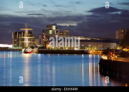 Le musée au bord des transports et du Tall Ship Glenlee sur la Clyde, Glasgow. Banque D'Images