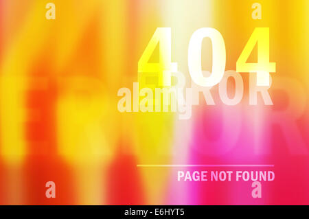 Erreur 404 Page non trouvée, conceptual image internet. Banque D'Images