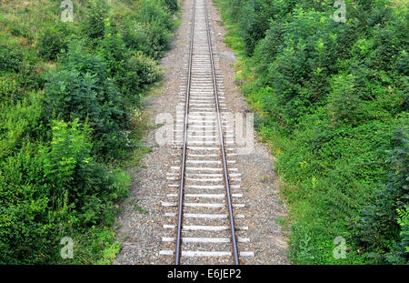 chemin de fer à la campagne, Puy de Dome, Livradois Forez, Auvergne, Massif Central, France Banque D'Images