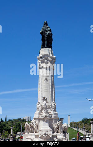 Praca Marques de Pombal à Lisbonne, la capitale et la plus grande ville du Portugal Banque D'Images