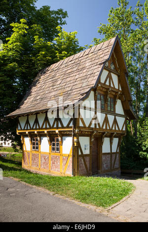 Maison du maître de port, port historique et chantier naval, Holzminden, Weser Uplands, Basse-Saxe, Allemagne, Europe Banque D'Images