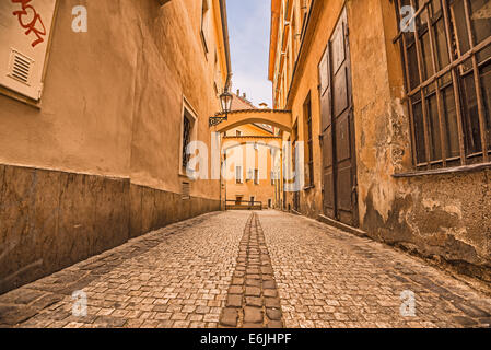 Allée piétonne à Prague, de la Vieille Ville (Stare Mesto) Banque D'Images