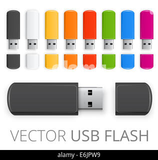 Flash USB de couleur Banque D'Images