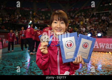 Ariake Coliseum, Tokyo, Japon. 24 août, 2014. Yuko Sano (JPN), le 24 août 2014 - Volley-ball : FIVB World Grand Prix 2014 final round remise de médaille à Ariake Coliseum, Tokyo, Japon. © AFLO SPORT/Alamy Live News Banque D'Images