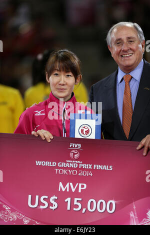 Ariake Coliseum, Tokyo, Japon. 24 août, 2014. Yuko Sano (JPN), le 24 août 2014 - Volley-ball : FIVB World Grand Prix 2014 final round remise de médaille à Ariake Coliseum, Tokyo, Japon. © AFLO SPORT/Alamy Live News Banque D'Images