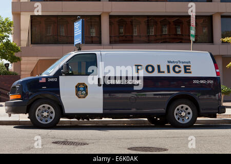 Metro Transit Police, van de scène de crime - Washington, DC USA Banque D'Images