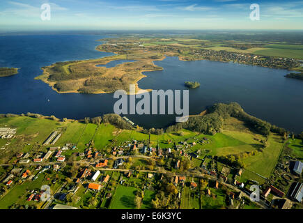 Vue aérienne du lac Müritz, kleine, Vipperow, Rügen, Mecklembourg-Poméranie-Occidentale, Allemagne Banque D'Images