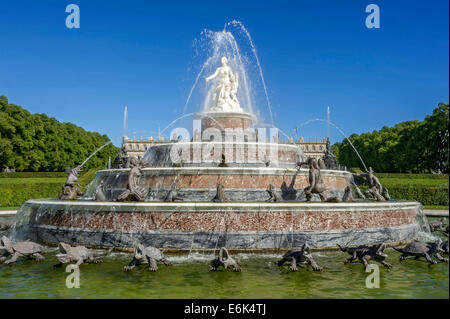 Fontaine de Latona, Herrenchiemsee Nouveau Palace, le Schlosspark Palace Gardens, l'île de Herreninsel, lac de Chiemsee, Chiemgau Banque D'Images