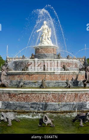 Fontaine de Latona, Herrenchiemsee Nouveau Palace, le Schlosspark Palace Gardens, l'île de Herreninsel, lac de Chiemsee, Chiemgau Banque D'Images