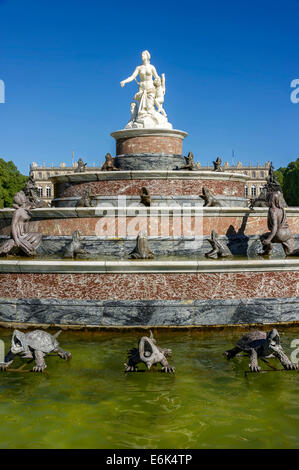 Fontaine de Latona, Herrenchiemsee Nouveau Palace, le Schlosspark Palace Gardens, l'île de Herreninsel, lac de Chiemsee, Chiemgau Banque D'Images