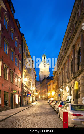 Storkyrkan, la grande église, l'église Saint-Nicolas ou Cathédrale, le centre historique de Stockholm, Gamla Stan, Stockholm, Suède Banque D'Images