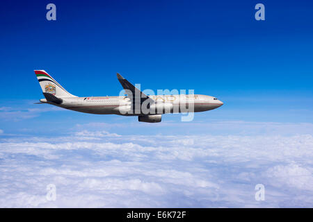 Etihad Airways, Airbus A330-243, en vol Banque D'Images