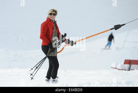 La famille royale néerlandaise sur leurs vacances d'hiver chaque année à Lech. En vedette : La Princesse Laurentien Où : Lech, Autriche Quand : 17 Mars 2014 Banque D'Images