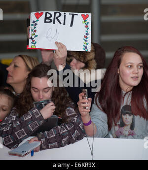 La Master Card 2014 Brit Awards a tenu à l'O2 - Arrivées. Doté d''atmosphère : où : London, Royaume-Uni Quand : 19 Mars 2014 Banque D'Images