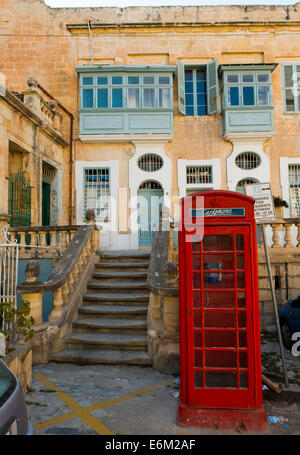 British ; Royaume-Uni ; Téléphone fort ; La Valette, Malte Banque D'Images