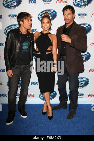 FOX's 'American Idol' Finalistes Parti à Fig & Olive Melrose Place avec : Keith Urban,Jennifer Lopez,Harry Connick Jr., Où : Los Angeles, California, United States Quand : 20 Mars 2014 Banque D'Images