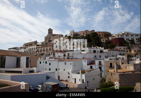 Maisons sur la Colline Dalt Vila à Ibiza - Ibiza Banque D'Images