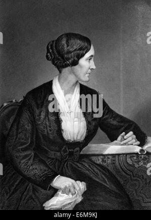 Alice Cary (1820-1871) gravure sur de 1873. Le poète américain. Banque D'Images